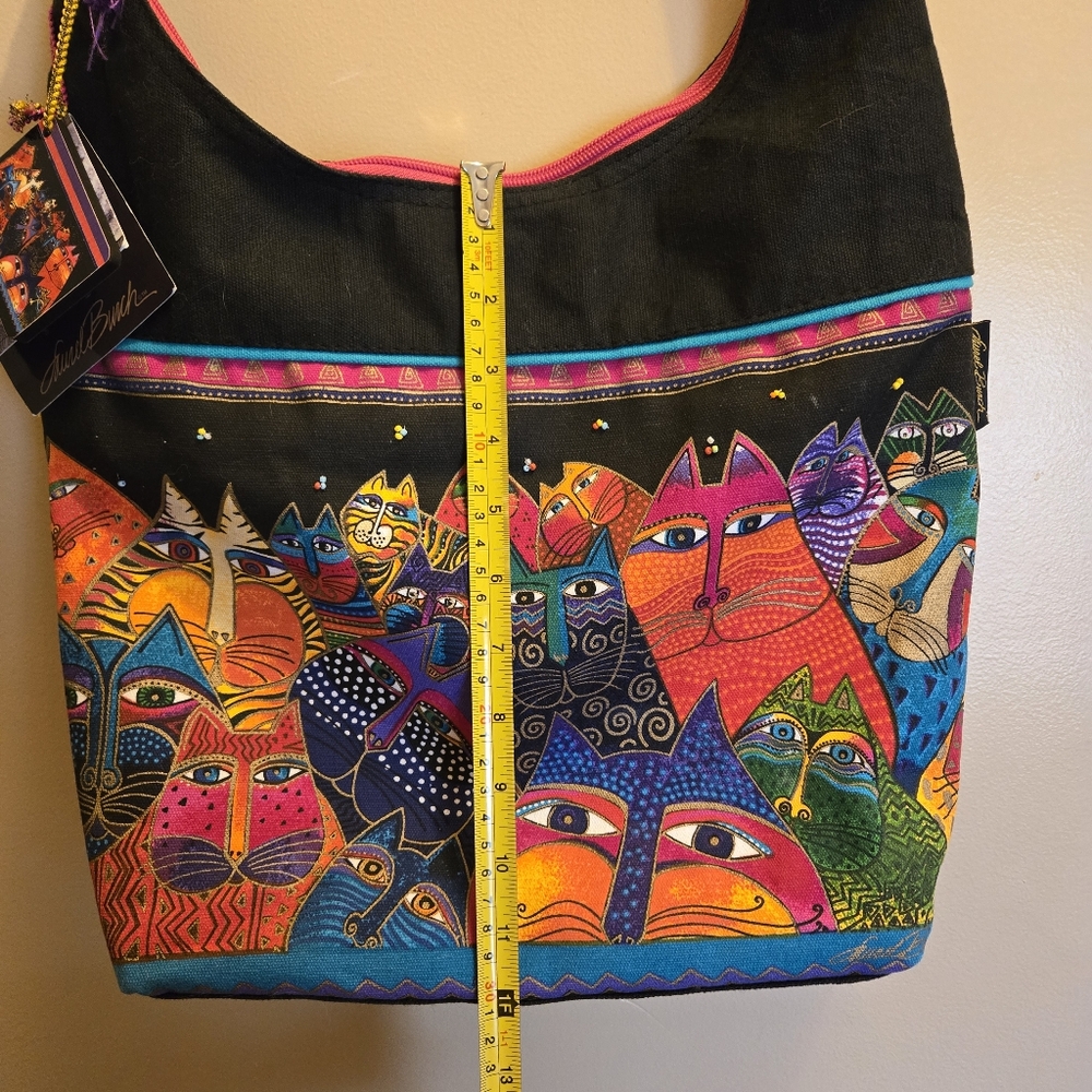 Laurel Burch Fantasticats Medium Scoop Tote Bag 5233 Multi By Sun N' Sand NWT - Picture 8 of 16